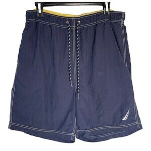 Nautica Men's Quick Dry Large Nylon 8" Swim Trunks Navy
